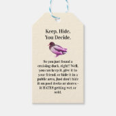 Hottest Pinks '80s print en crusing Duck Cadeaulabel (Voorkant)