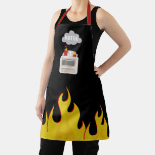 Hottie Kitchen Fire Flames Schort