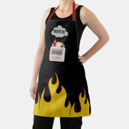 Hottie Kitchen Fire Flames Schort