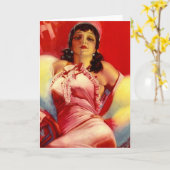 hottie uit de jaren dertig kaart (Gele Bloem)