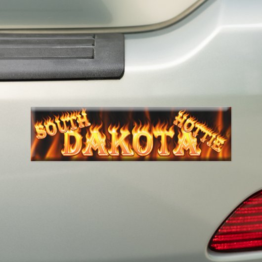 hottie zuid - dakota bumpersticker (Op auto)