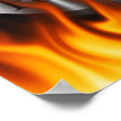 Hotties R Us vuur en vlammen rode marmer Poster (Hoek)