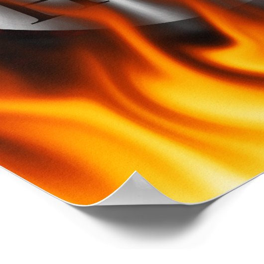 Hotties R Us vuur en vlammen rode marmer Poster (Hoek)