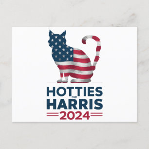 Hotties voor Harris 2024 Cat Ladies Kamala Harris Briefkaart