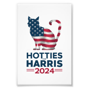 Hotties voor Harris 2024 Cat Ladies Kamala Harris Foto Afdruk
