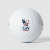 Hotties voor Harris 2024 Cat Ladies Kamala Harris Golfballen (Voorkant)
