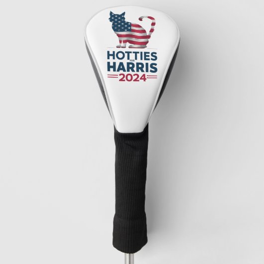 Hotties voor Harris 2024 Cat Ladies Kamala Harris Golfheadcover (Voorkant)