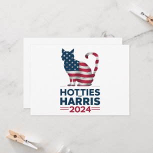 Hotties voor Harris 2024 Cat Ladies Kamala Harris Kaart