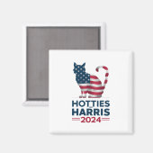 Hotties voor Harris 2024 Cat Ladies Kamala Harris Magneet (Voorkant / Achterkant)