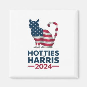 Hotties voor Harris 2024 Cat Ladies Kamala Harris Magneet