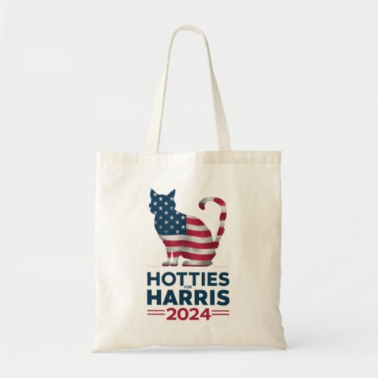 Hotties voor Harris 2024 Cat Ladies Kamala Harris Tote Bag (Voorkant)