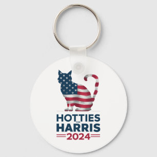 Hotties voor Harris 2024 Kat Lady's Kamala Harris Sleutelhanger