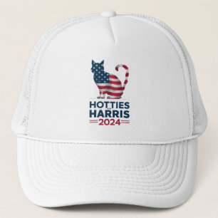 Hotties voor Harris 2024 Kat Lady's Kamala Harris Trucker Pet