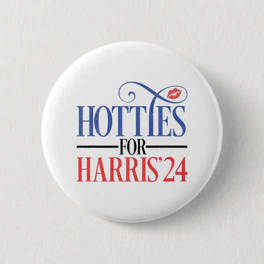 Hotties voor Harris 2024 Ronde Button 5,7 Cm (Voorkant)
