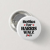 Hotties voor Harris Walz Ronde Button 3,2 Cm (Voorkant /achterkant)
