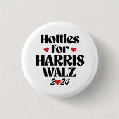 Hotties voor Harris Walz Ronde Button 3,2 Cm (Voorkant)