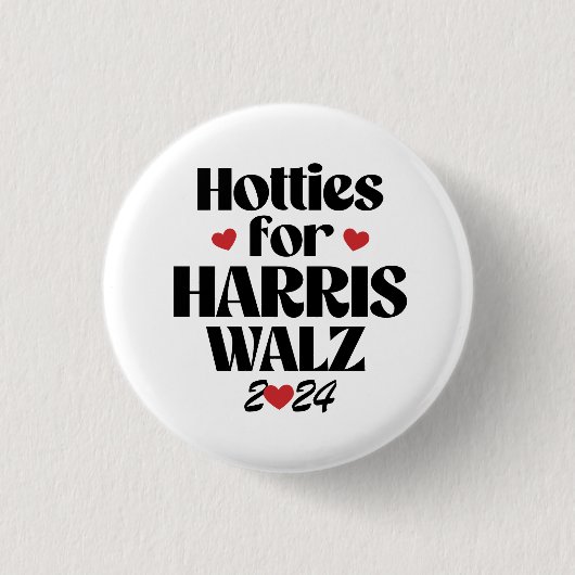 Hotties voor Harris Walz Ronde Button 3,2 Cm (Voorkant)