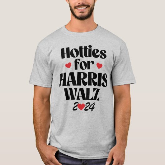 Hotties voor Harris Walz T-shirt (Voorkant)