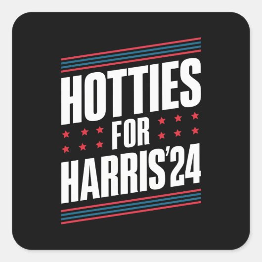 Hotties voor Kamala Harris 2024 Vierkante Sticker (Voorkant)