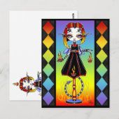 Hotty Pixie Stick Fire Starter Rainbow Briefkaart (Voorkant / Achterkant)