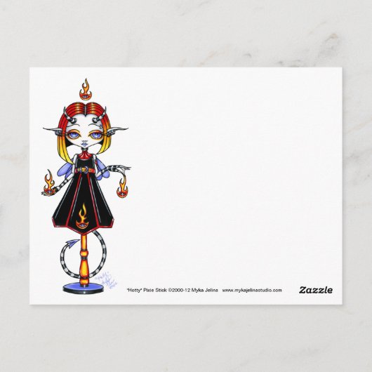 Hotty Pixie Stick Fire Starter Rainbow Briefkaart (Achterkant)