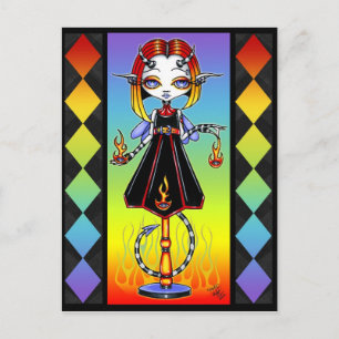 Hotty Pixie Stick Fire Starter Rainbow Briefkaart