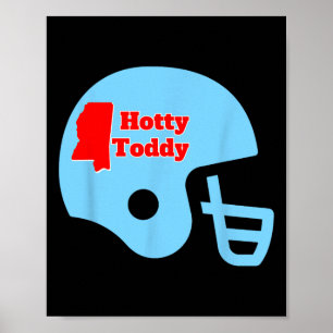 Hotty Toddy Voetbalhelm Met Miss State Omtrek Poster