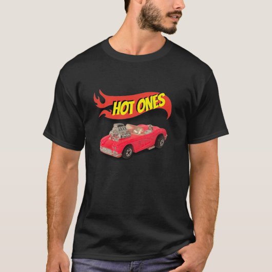 Hotwheels roze corvette diecast hot dark T-Shirt (Voorkant)