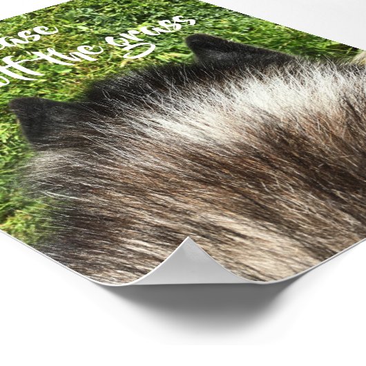 Hou alsjeblieft van het grasbord poster (Hoek)