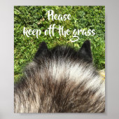 Hou alsjeblieft van het grasbord poster (Voorkant)