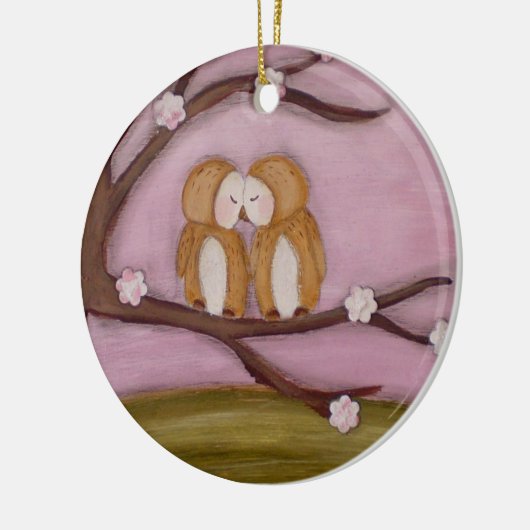 Hou altijd van me, versiering keramisch ornament (Links)