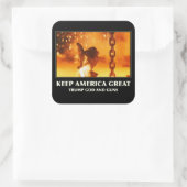 Hou Amerika geweldig Vierkante Sticker (Tas)