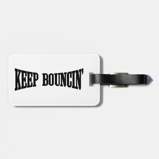 Hou Bouncin. Bagagelabel (Achterkant horizontaal)