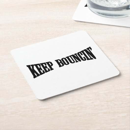 Hou Bouncin. Kartonnen Onderzetters (Schuin)