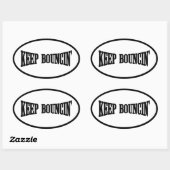 Hou Bouncin. Ovale Sticker (Vel)