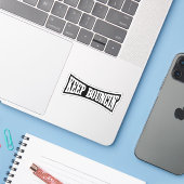 Hou Bouncin. Sticker (Laptop met iPhone)