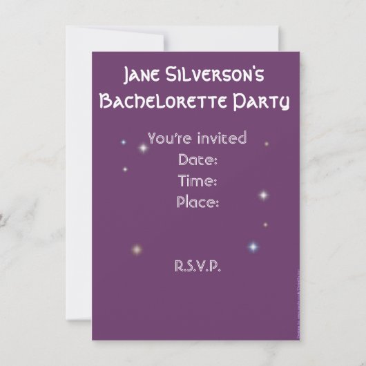 Hou Calm Bachelorette drinken Kaart (Achterkant)