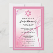 Hou Calm Bat Mitzvah Girl Invitation Kaart (Voorkant)