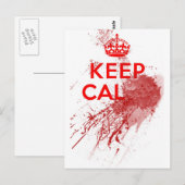 Hou Calm Bloody Zombie Briefkaart (Voorkant / Achterkant)