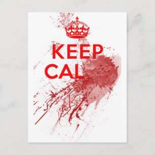 Hou Calm Bloody Zombie Briefkaart