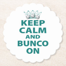 Hou Calm Bunco op Retro Funny Dice Blue