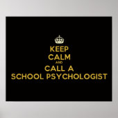 Hou Calm Call School Psycholoog Poster (Voorkant)