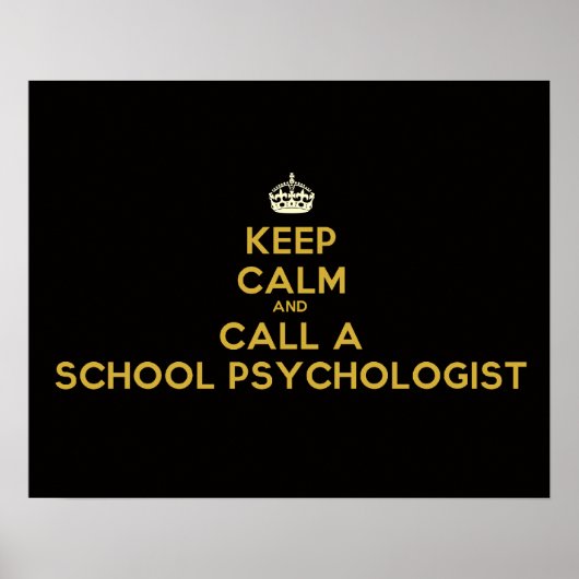 Hou Calm Call School Psycholoog Poster (Voorkant)