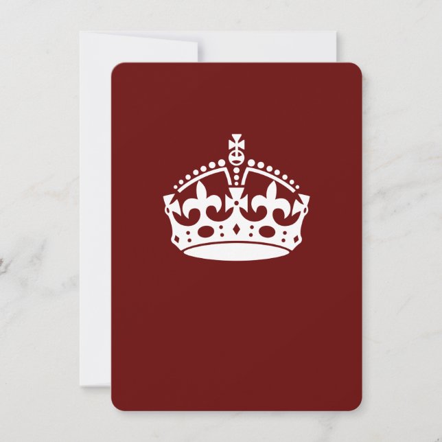 Hou Calm Crown op Burgundy Red Decor (Voorkant)