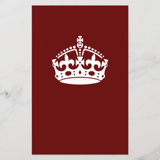 Hou Calm Crown op Burgundy Red Decor Flyer (Voorkant)