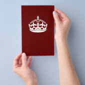 Hou Calm Crown op Burgundy Red Decor Flyer (Hand)