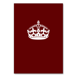 Hou Calm Crown op Burgundy Red Decor Kaart
