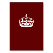 Hou Calm Crown op Burgundy Red Decor Kaart (Voorkant)