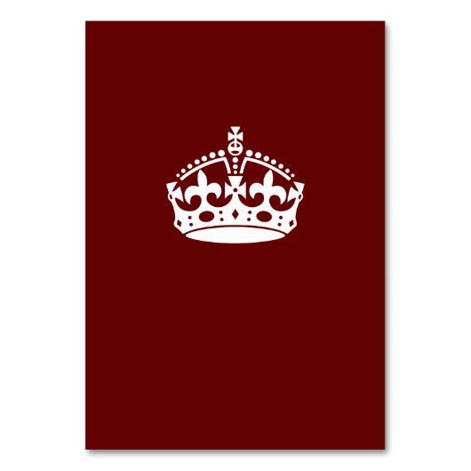 Hou Calm Crown op Burgundy Red Decor Kaart (Voorkant)