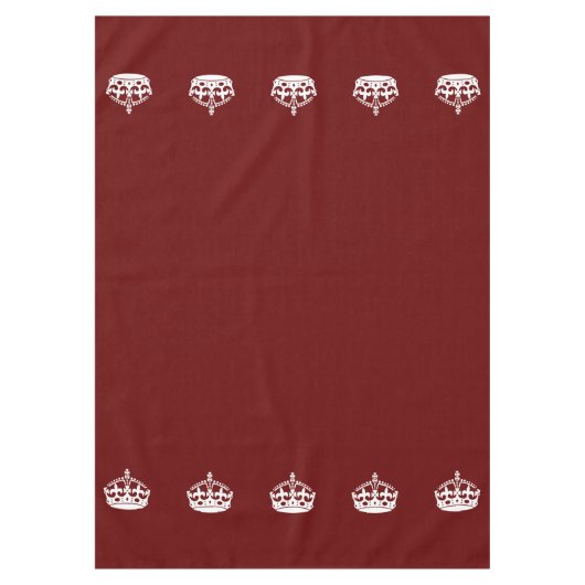 Hou Calm Crown op Burgundy Red Decor Tafelkleed (Voorkant)